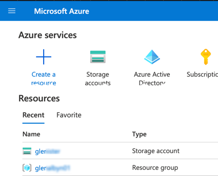 Azure select storage account