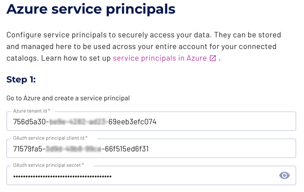 Azure service principals step 1