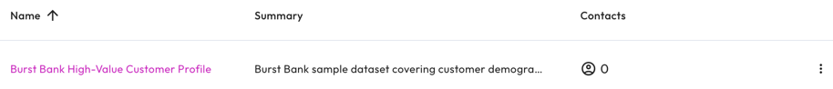Data products in list view
