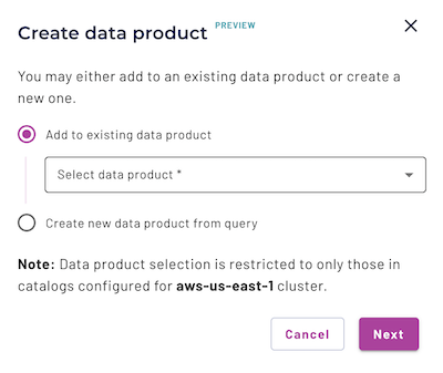 Create a data product